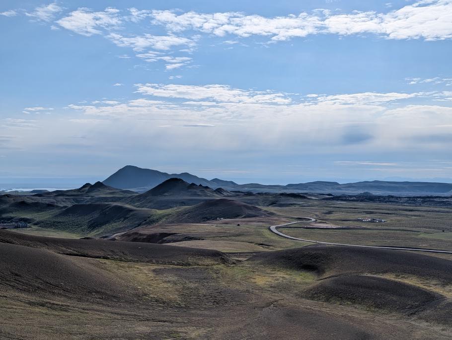 Blick auf die Vulkanlandschaft