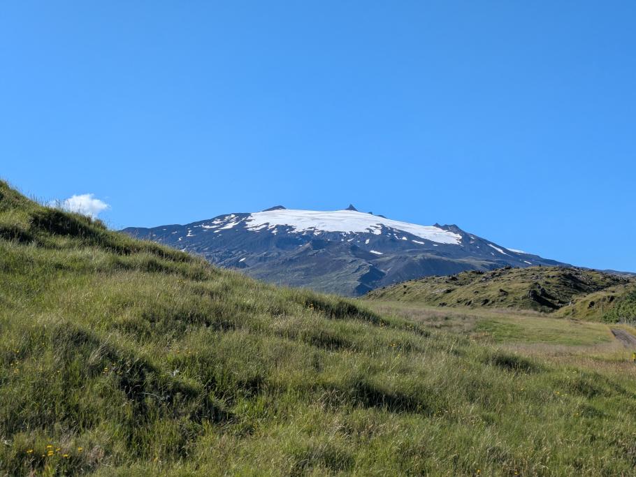 Der Snæfellsjökull ist jetzt ganz nahe