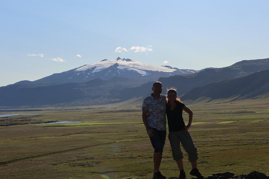 Der Snæfellsjökull in der Abendsonne