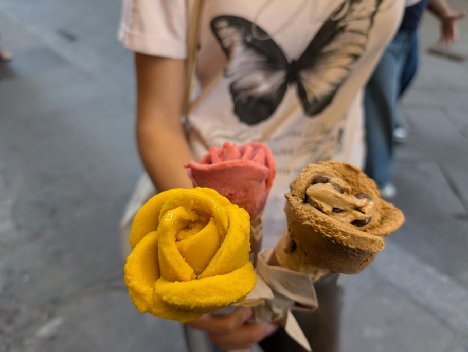 An jeder Ecke gibt es Eis - das hier hat uns besonders gefallen