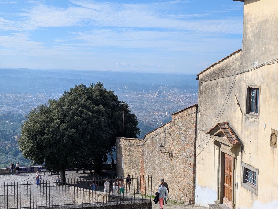 Blick auf Florenz - heute ist es leider etwas diesig